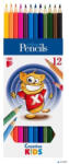 ICO Színes ceruza készlet, hatszögletű, ICO "Creative Kids", 12 különböző szín (7140144002)
