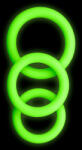 Ouch! Glow in the Dark 3 pcs Cock Ring Set