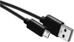EMOS mikro USB töltő- és adatkábel 2m (USB 2.0, szövet) - fekete (SM7008BL)