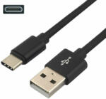 everActive USB-C töltő- és adatkábel A - C 2m (USB 2.0, szövet) Quick Charge - fekete (EA-CBB-2CB)