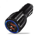 Rexdigital AUTÓS SZIVARGYÚJTÓ TÖLTŐ GYORSTÖLTŐ 3.1A USB adapter IPHONE SAMSUNG IPOD IPAD MP3 MP4 MP5 GPS TELEFON Quick Charge 3.0