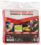 Vopsele Si Accesorii Set 5 lavete rosii SERWO, microfibra, 310gsm, 40x40cm (0730103SRW)