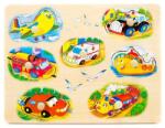 Fakopáncs Fogantyús fa forma puzzle - járműves (0052)