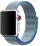 Apple Watch nylon 44mm óraszíj tépőzáras rögzítéssel, kék