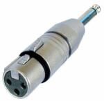 Neutrik NA2FP 3-pólusú XLR aljzat - 6, 3 mm-es TS dugó átalakító