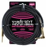 Ernie Ball 6058 fekete 7, 65m szövet gitárkábel