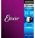  Elixir 11025 80/20 Bronze Polyweb 11-52 Custom Light akusztikus gitárhúr
