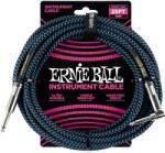 Ernie Ball 6060 fekete/kék 7, 65m szövet gitárkábel