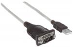 Manhattan Кабел Manhattan 151856, USB A(м) към RS232(м), FTDI FT232RL, 0.45m (151856)