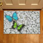 Oyo home Butterflies Oyo Home bejárati szőnyeg, 58x38 cm, 100% poliészter