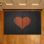 Oyo home Heart Oyo Home bejárati szőnyeg, 58x38 cm, 100% poliészter