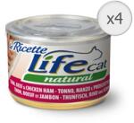 Life Pet Care Le Ricette nedves macskaeledel, tonhal, marhahús és sonka, 4 x 150 g