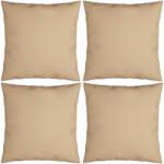 vidaXL Perne decorative, 4 buc. , bej, 60x60 cm, material textil (314356)