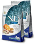 N&D Ocean Dog tőkehal, tönköly, zab & narancs adult mini 2x2, 5kg
