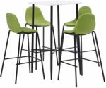 vidaXL Set de mobilier de bar, 5 piese, verde, material textil (3050015)