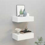 vidaXL Dulap de perete cu sertare, 2 buc. , alb, 40x23, 5x10 cm, MDF (330242) Raft