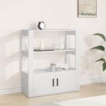vidaXL Servantă, alb, 80x30x90 cm, lemn prelucrat (819460) Comoda