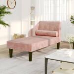 vidaXL Șezlong cu suport, roz, catifea (340718) Canapea