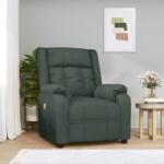 vidaXL Fotoliu de masaj, verde închis, material textil (348126)