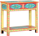 vidaXL Masă consolă pictată manual, 80x35x75 cm, lemn masiv mango (286159)