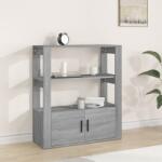 vidaXL Servantă, gri sonoma, 80x30x90 cm, lemn prelucrat (819466) Comoda