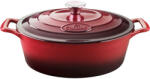 La Cuisine RED öntöttvas ovál sütőtál+fedő 29x21x11cm 4, 75L (432022)