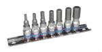  king tony hex bitkészlet 1/4" 7részes sínen 2127pr