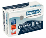 RAPID Capse RAPID 43/8G textile, 10000 buc/cutie - pentru capsator RAPID Classic K1 Textile (RA-24872300)