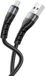 XO NB209 micro USB adatkábel (Fekete) - fonott borítás, alumínium ház, 1 m