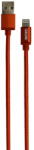 Grixx Cablu date GRIXX - 8-pin to USB Apple MFI License, impletit, lungime 1m - rosu (GRCA8PINFRE01)
