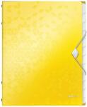 Leitz Mapa cu separatoare Leitz WOW, PP, A4, 12 separatoare, 200 coli, galben (L-46340016) - pcone