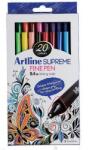 Artline Stilouri Liner ARTLINE Supreme, varf fetru 0.4mm, 20 culori/set (EPFS-200/20W)