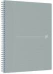 OXFORD Caiet cu spirala A4+, OXFORD Origins, 70 file-90g/mp, Scribzee, coperta PP - dictando - gri deschis (OX-400150003)