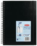DERWENT Caiet pentru schite si desen DERWENT Professional, A4, cu spira, 56 coli, 165 gsm, mapa inclusa, har (DW-2102178)
