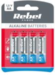 Rebel Baterie Alcalina Aa 1.5v Blister 4 Buc (bat0061b) - global-electronic Baterii de unica folosinta