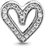 Pandora Moments Szikrázó szabadkézi szív ezüst charm - 798692C01 (798692C01)