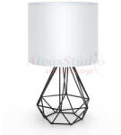  Diamante industriale asztali lámpa fehér ernyővel - alvasstudio
