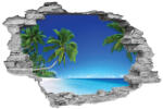 4 Decor Sticker cu efect 3D - Palmieri pe plaja