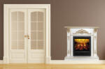 4 Decor Autocolant decorativ cu efect 3D - Semineu cu decoratiuni bronz - 115x110 cm