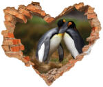 4 Decor Sticker cu efect 3D - Pinguini indragostiti
