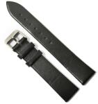  Curea Ceas Piele Naturală - Model XXL Negru Mat cu Cataramă Argintie (WZ5117)