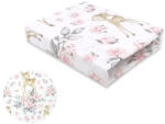 MimiNu Cearceaf cu elastic pentru patut 120X60 cm, Din bumbac, Sweet Deer Pink (6426972006170) Lenjerii de pat bebelusi‎, patura bebelusi