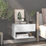 vidaXL Noptieră de perete, alb, lemn prelucrat (810953) - comfy