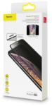 Baseus iPhone 11 Pro Max Full-screen Anti Spy lekerekített T-Glass kijelzővédő fekete kerettel (SGAPIPH65S-WC01)