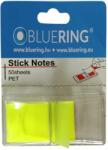 BlueRing Jelölőcímke 25x45mm, 50lap, műanyag bluering® sárga (JELCMUA50LS) - pepita