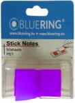 BlueRing Jelölőcímke 25x45mm, 50lap, műanyag bluering®, lila (JELCMUA50LL) - pepita