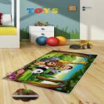 Oyo home Happy Animals szőnyeg, 140x220 cm, poliészter, digitális nyomtatás, csúszásmentes, sokszínű (ELS508-140x220)