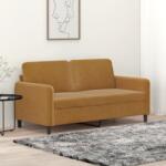 vidaXL Canapea cu 2 locuri, maro, 140 cm, catifea (349050) Canapea