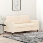 vidaXL Canapea cu 2 locuri, crem, 140 cm, catifea (349051) Canapea