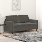 vidaXL Canapea cu 2 locuri, gri închis, 140 cm, catifea (349044) Canapea